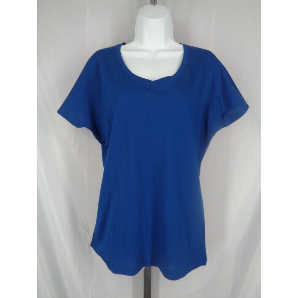 Cutter & Buck Blue Open Back Short Sleeve Top Size Medium New
